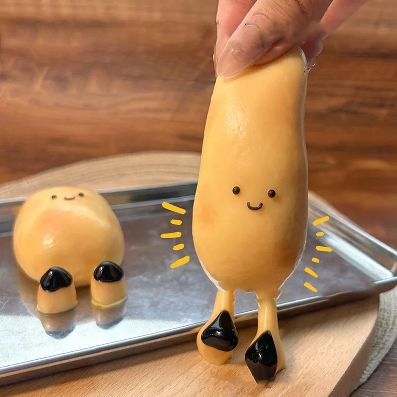 Kawaii dos desenhos animados feitos à mão silicone batata inquietação crianças brinquedos para aliviar o estresse irritação da ponta do dedo brinquedos mole presentes de aniversário