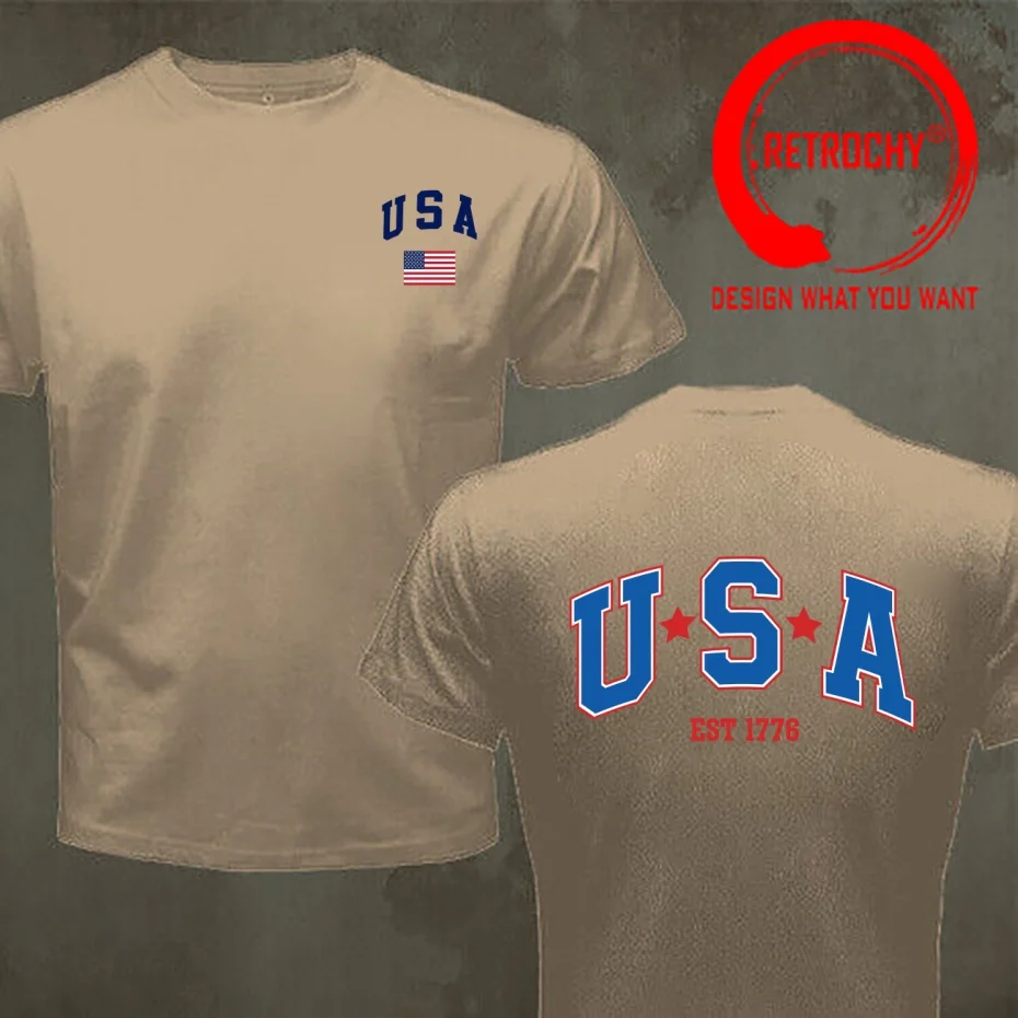 Funny Design USA Celebrate Independence Day with Unique Design  Shirt Men Fashion Trendy Casual Clothing Stylish Tops Tee Shirt
