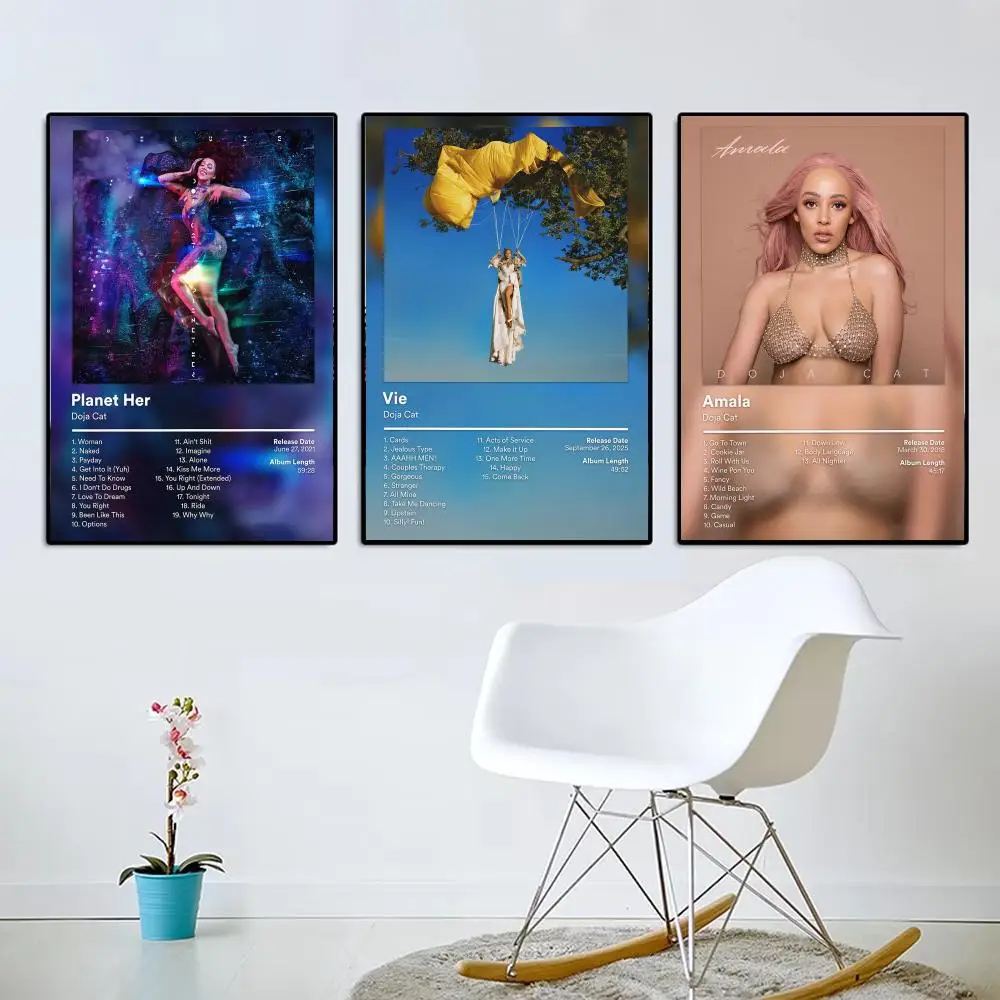 Singer D-Doja Cat Music Album Poster Modern Aesthetic Wall Art Poster Minimalist Room Decoration Items