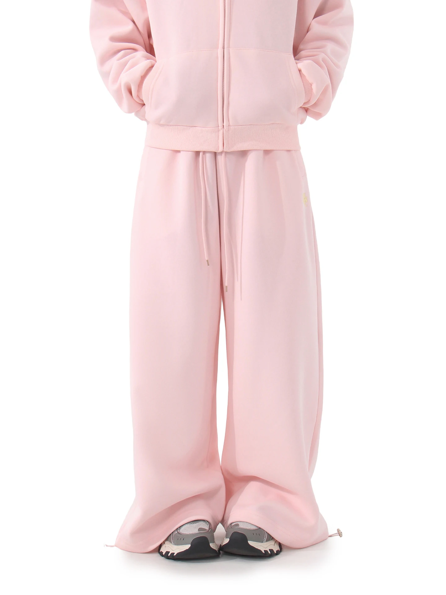 

Hygge Chen American Sle Basic Wide Leg Dstring Sweatpants Loose Casual ex Floor-Length Trousers for Men And Women