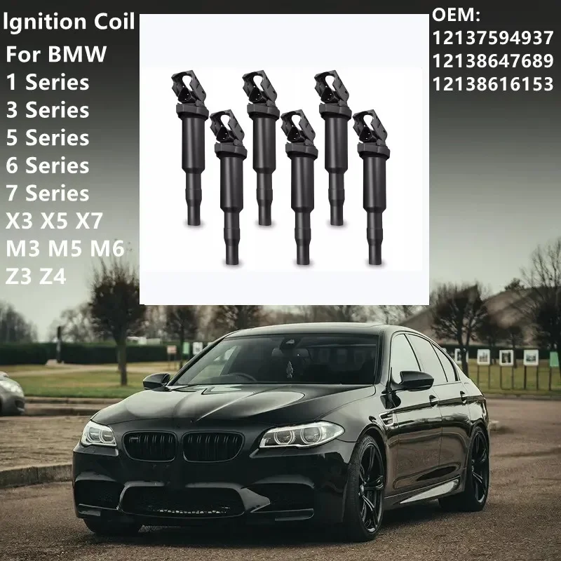

Ignition Coil For BMW1 Series 320i 325i 328i 330i 525i 528i 530i 535i 740Li M3 M5 X3 X5 X6 12137594937 12138647689 12138616153
