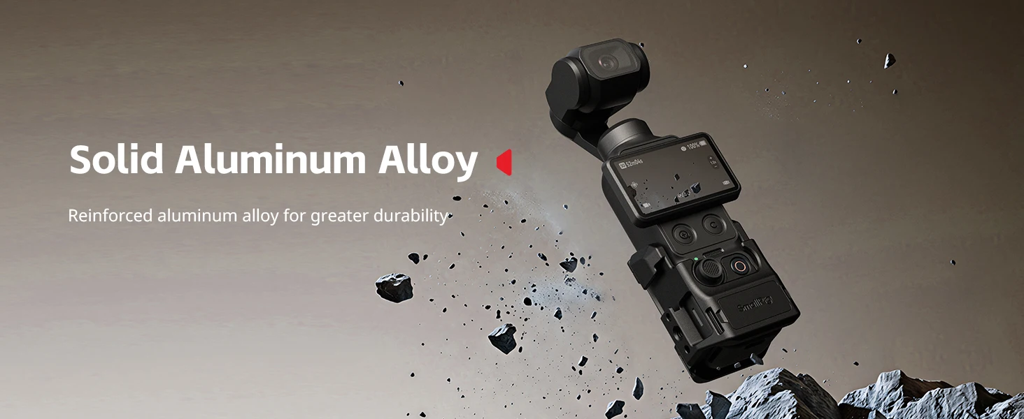 SmallRig Pocket 4 Alloy-Schutzkäfig für DJI Osmo Pocket 4 Erweiterungsadapter-Zubehör mit 1/4"-20 Positionierlöchern 6002 – Detail 5