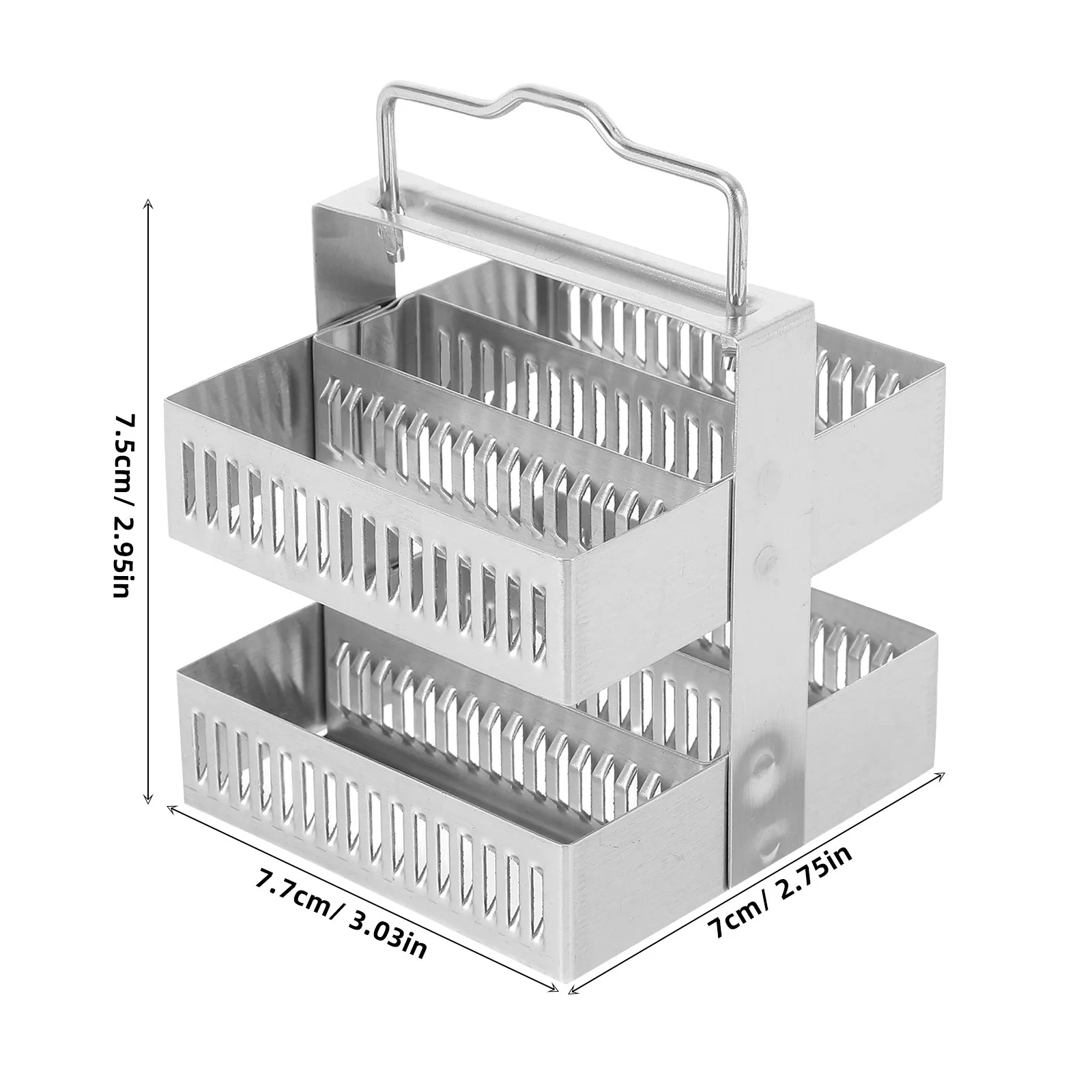 Laboratory Stainless Steel Microscope Slide Staining Rack Efficient Secure Hold for Staining Procedures Compact Reliable Lab