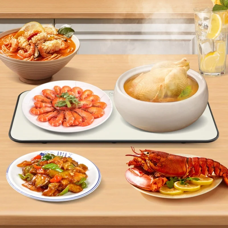 صينية الاحترار الكهربائية درجة حرارة ثابتة التدفئة الزجاج متعددة الوظائف سريع الكهربائية جهاز تسخين الطعام لوحة لمهاجع المكاتب