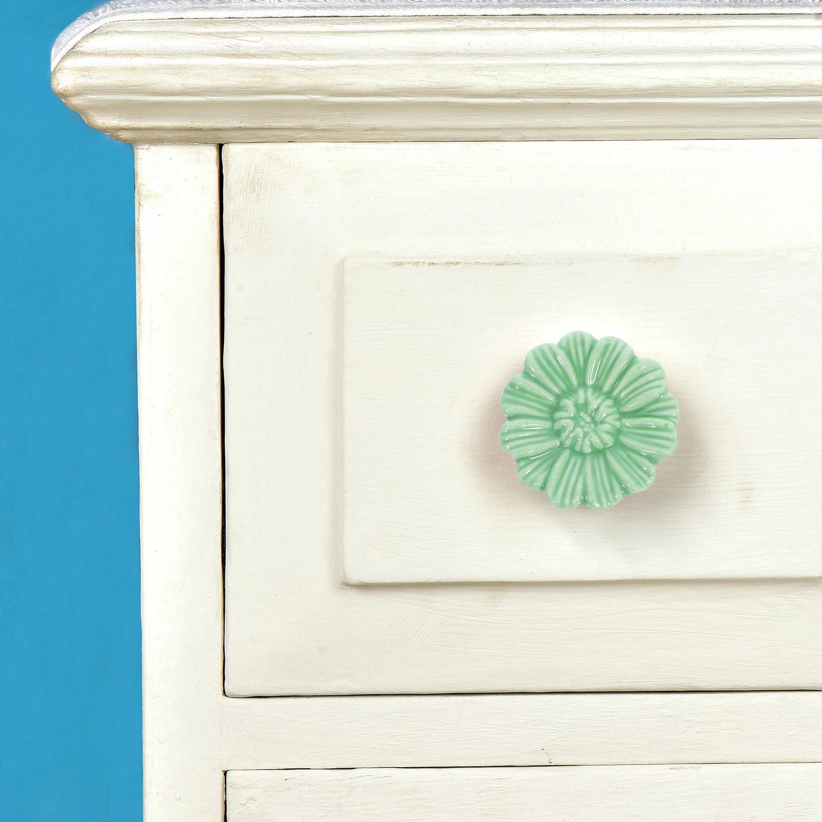 

6 Pcs Retro Ceramic Handles Drawer Pulls Decorative Knobs for Dresser Furniture Cabinet Cute Door Cabinets Ceramics