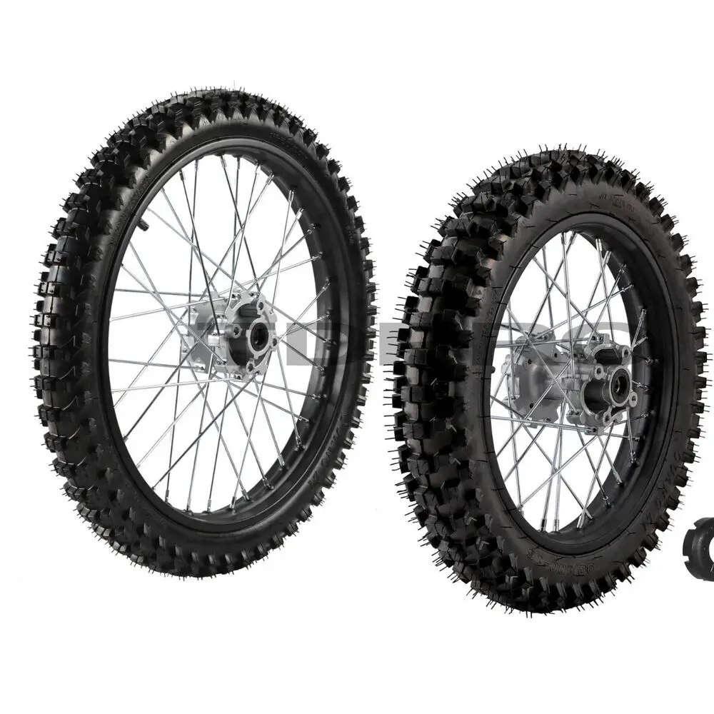 2 szt. przednie tylne 16 "+ 19" 70/100-19 90/100-16 opona na felgu pasuje do osi 15mm do Apollo Taotao 125/150/200/250cc