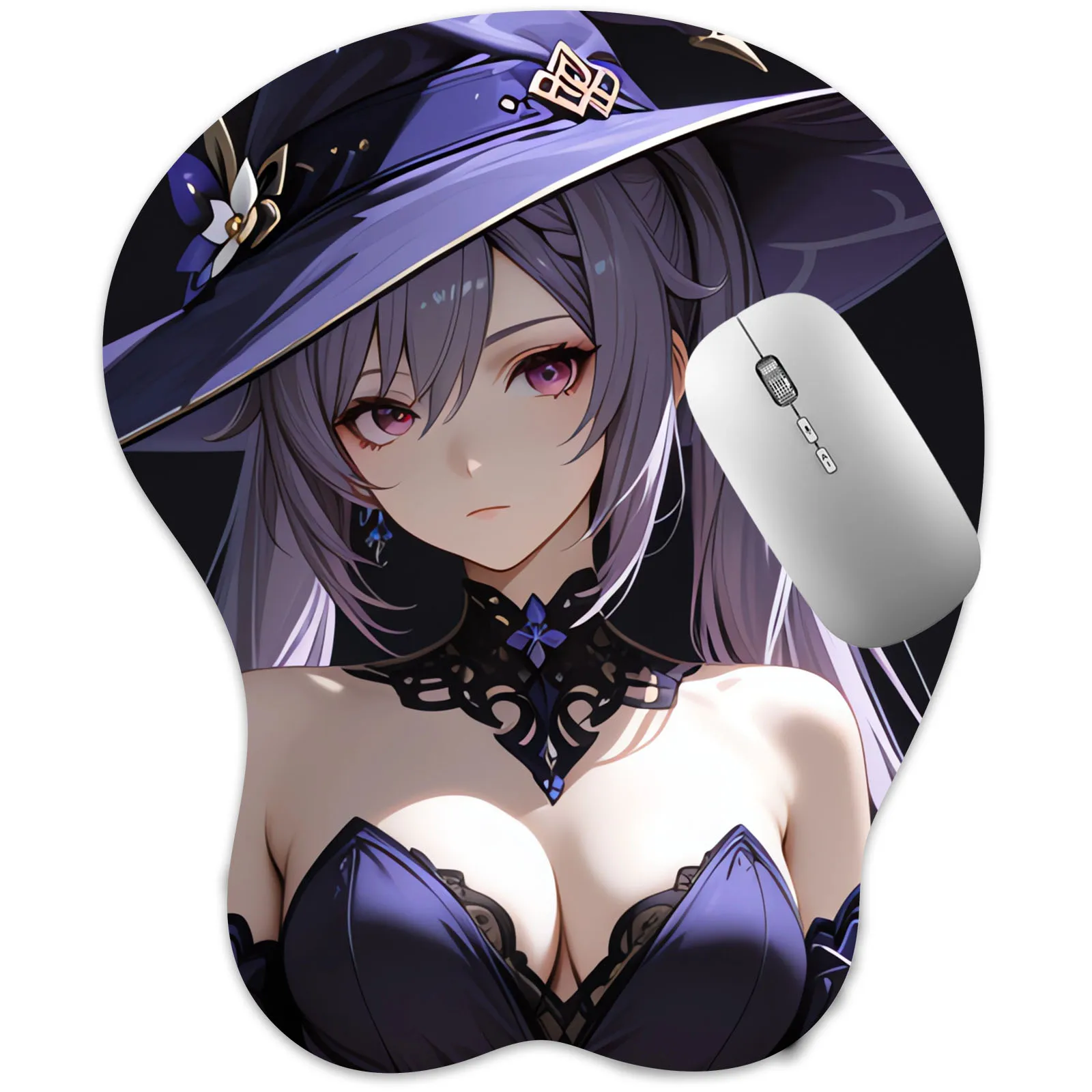 

3D коврик для мыши (Keqing) Oppai Коврик для мыши Аниме Манга Boobpad Грудь Игровая подставка для запястий Коврик для мыши