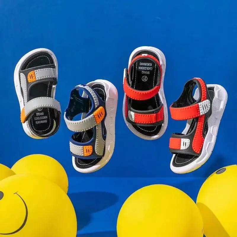

Fashionable Children Sandals Baby Non-slip Summer Slippers Student Kids Soft-soled Beach Sandals Breathable Casual Shoes Boys