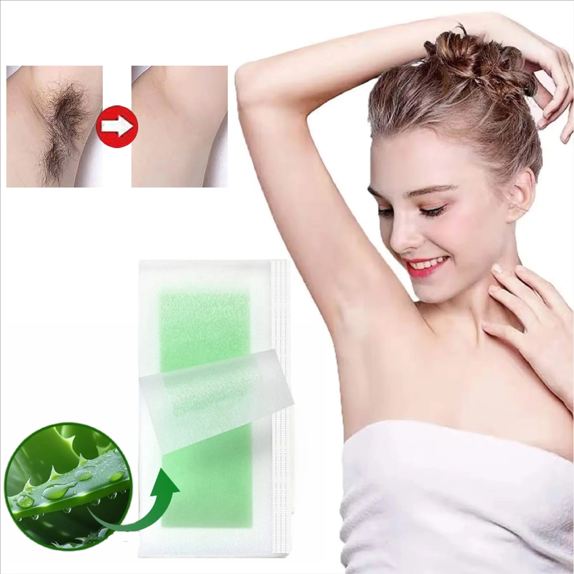 

8 /24 /38 / 76 pcs professional hair removal wax strips, useful for summer hair removal double-sided cold wax paper, l