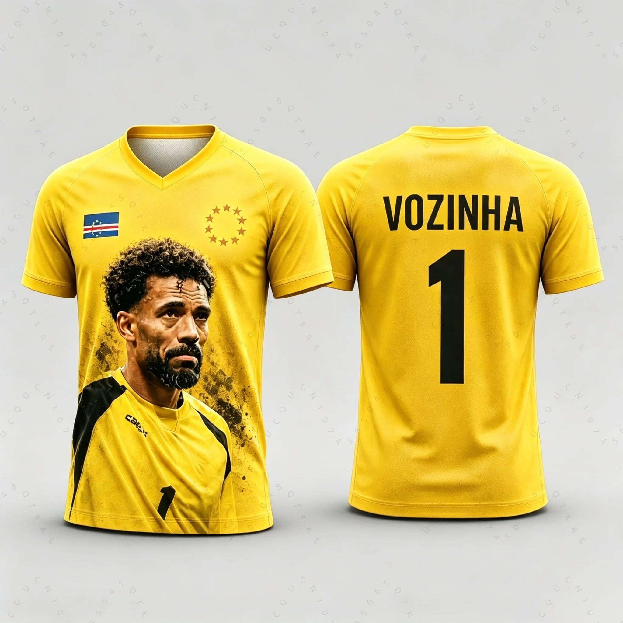 26 Cape Verde Vozinha No.1 Goalkeeper Football Jersey T‑Shirt Men Women Kids Y2K Breathable Sports Beach Casual Short Sleeve Tee