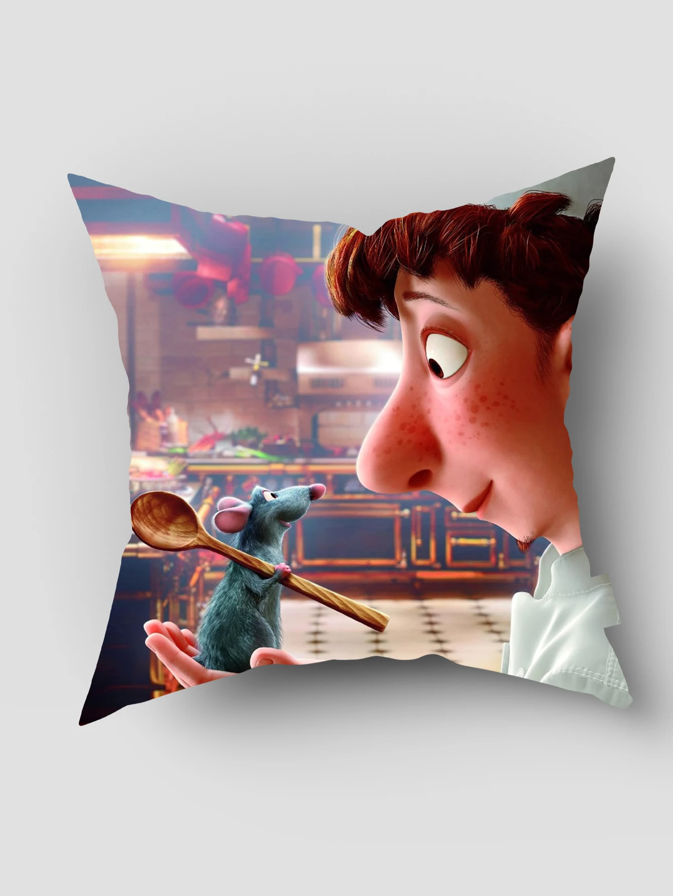 

Ratatouille Pillow Case For Home Decorative Satin Pillows Cover Invisible Zippered Throw Cushions Cover