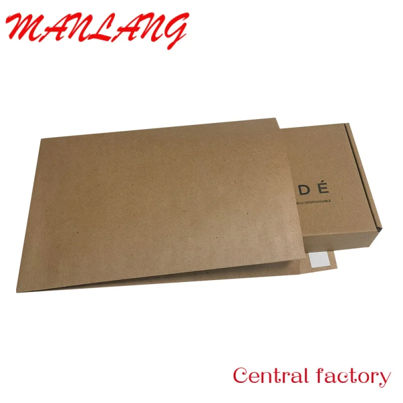 Custom  Custom Logo Expandable Kraft Document Pouch Shopping Paper Packaging Bag