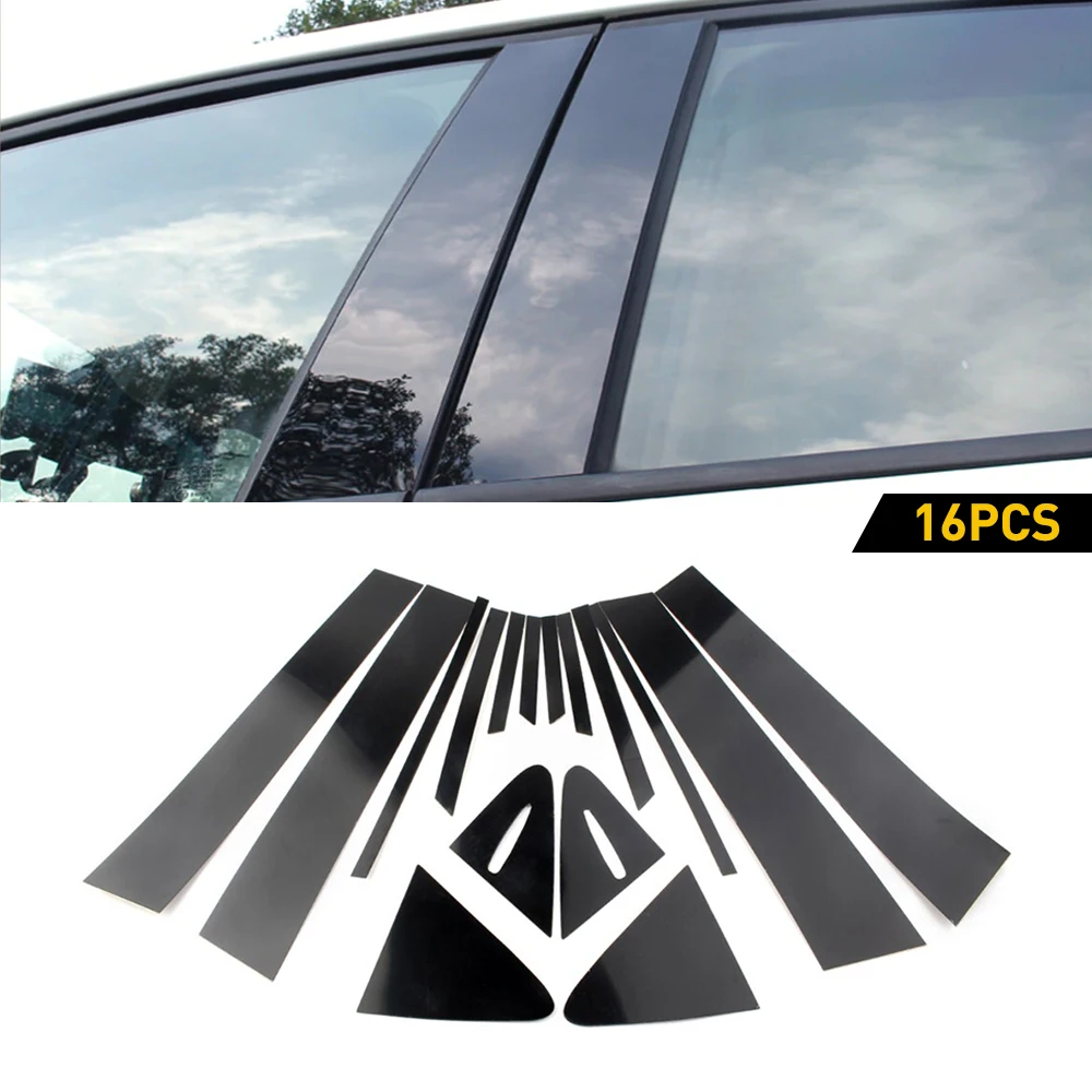 16pcs Car Window Trim Cover for Toyota Corolla E210 Sport Auris Hybrid 2019~2023 B Column Pillar Posts Sticker Decal Accessories