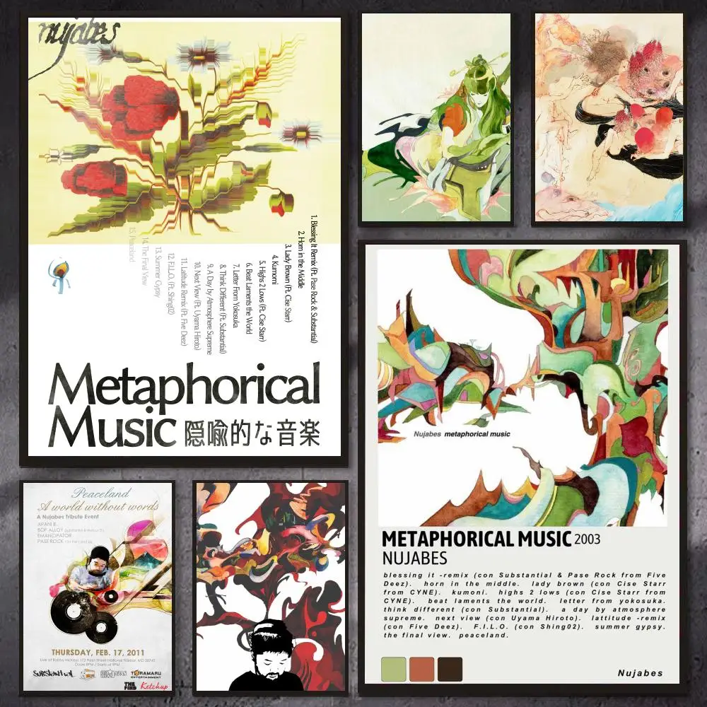 N-Nujabes luv(sic) Poster PP Wall Art Prints Poster for Dorm Room Apartment Home Office Room Decor Gift Waterproof
