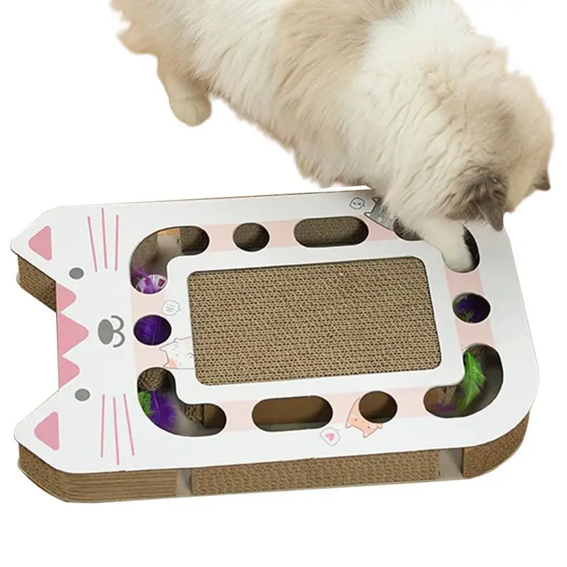 

Corrugated Cat Scratcher Multifunctional Horizontal Cat Scratch Board Wear-Resistant Pet Accessories For Home Apartment Living