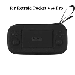 Handheld Game Console Carry Case for Retroid Pocket 4 /4 Pro Black Transparent Grip and Bag Retro Video Game Console