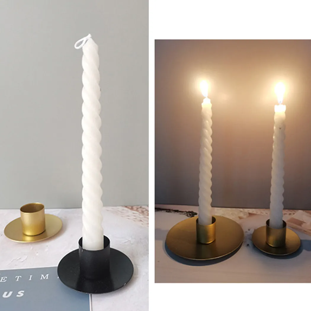 1PC Candle Holder Exquisite Metal Candlestick Table Candle Stand Desktop Decor Wedding Party Festival Candelabra Home Supplies