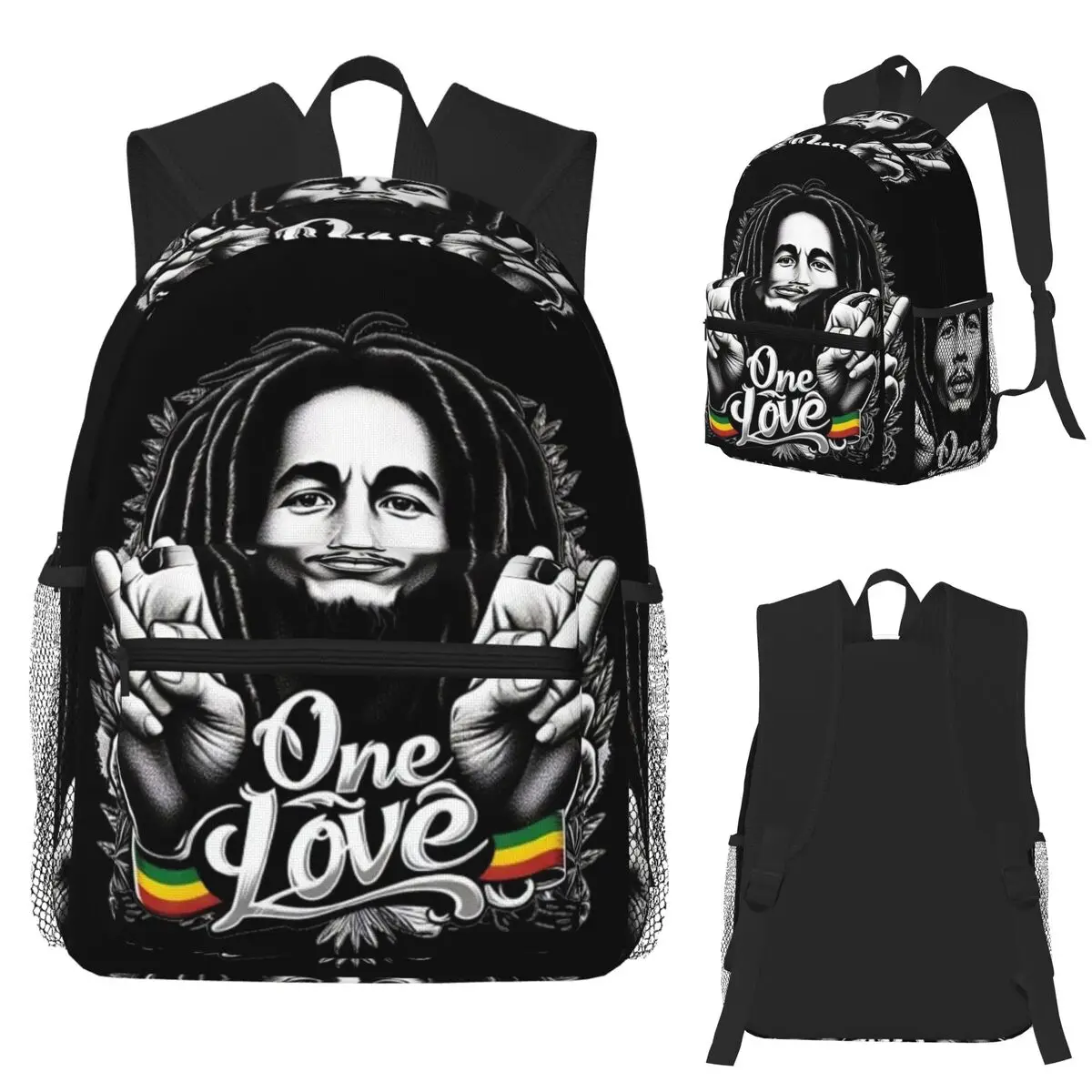 

Студенческий рюкзак Bob Marley Reggae, школьная сумка, походный дорожный рюкзак для мальчиков и девочек, сумка для книг, сумки на плечо