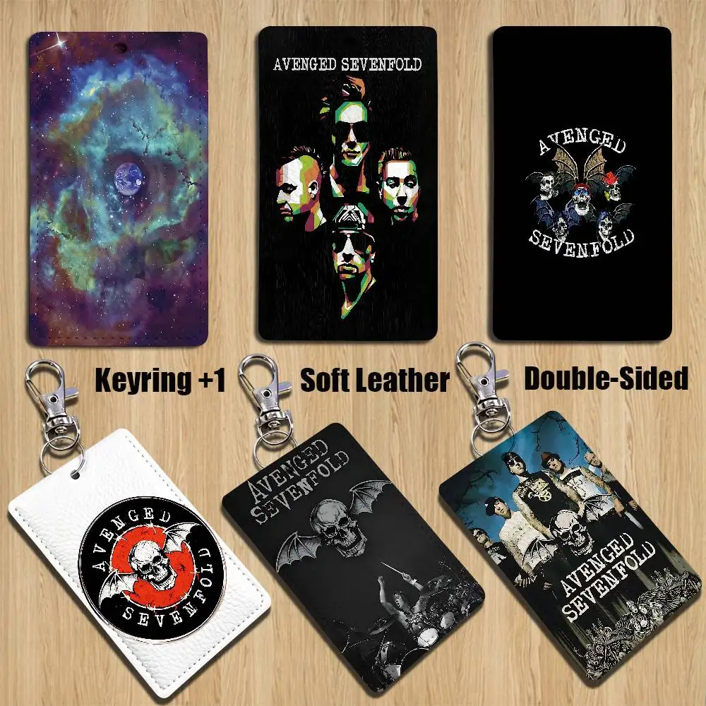 

cool A7X A-Avenged Sevenfold Holder For Bank Business Work Card Holder Student Card Case Bus Card Keychain