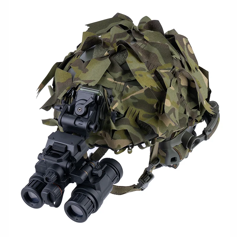 Tactical Fast High Cut Helmet Cover 3D Camouflage Net Helmet Cover Hunting Shooting Ballistic Laser Cut Scrim Helmet Gear