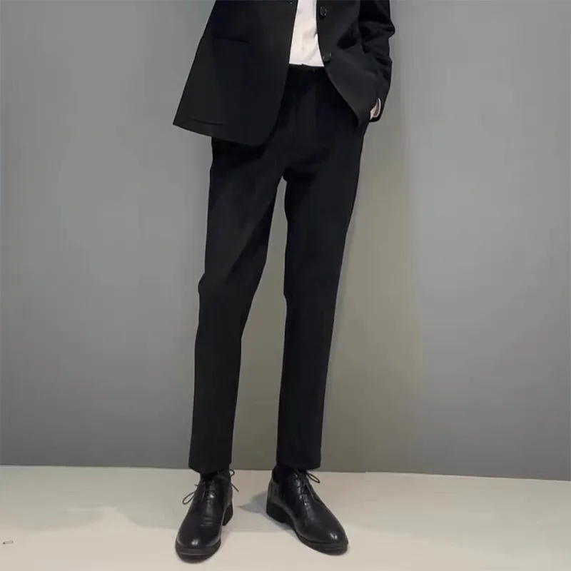 

HH106 small suit trousers drape spring and autumn business casual nine-point trousers slim straight all-match high-end suit trou