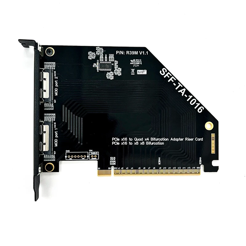 la-carte-adaptateur-pcie-30-x16-vers-mcio-prend-en-charge-le-chassis-externe-un-a-deux-sff-ta-1016-pcie-x16-a-x8x8-x4x4x4x4x4x4-bifurcation