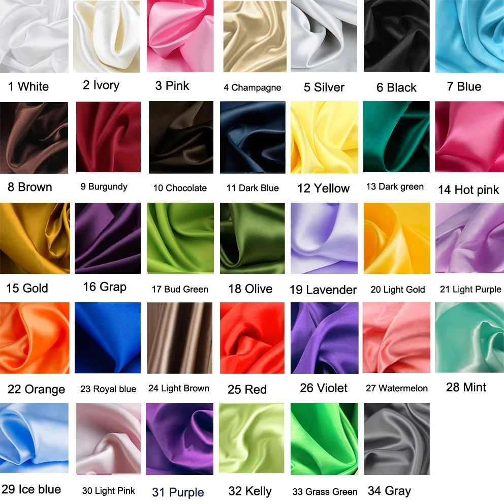 20 Color Soft Satin Package Bag For Wedding Party Gift Jewelry Pouch Storage Dust Bag Can Customize Size And LOGO