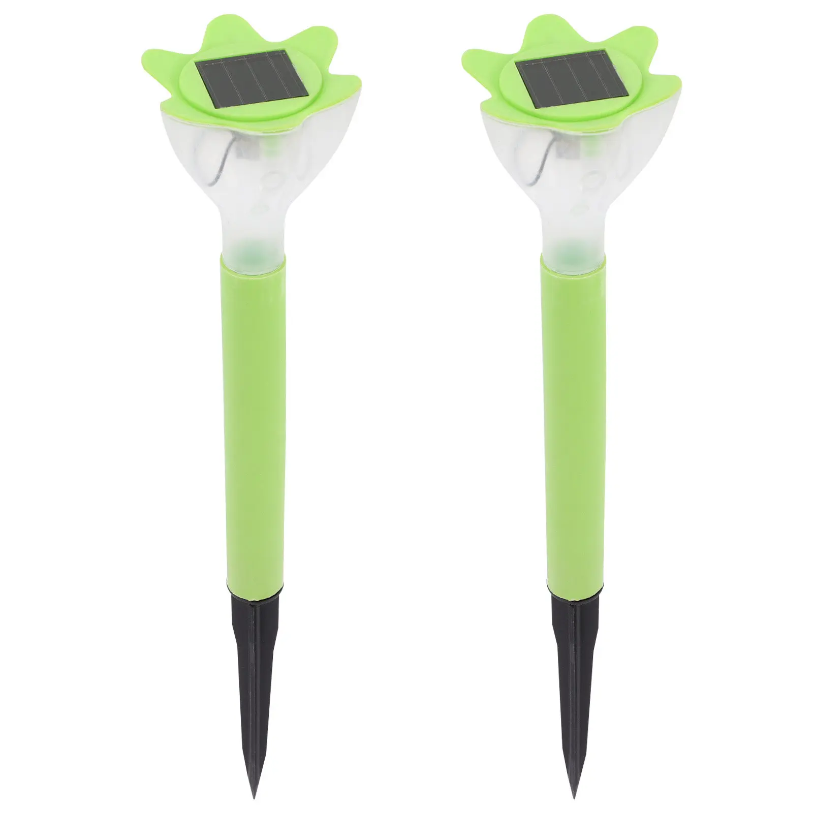 2Pcs Solar Flower Lights Outdoor Decorative Garden Stakes Pathway Lights Compact Size Premium Craft Garden Stakes Decorative