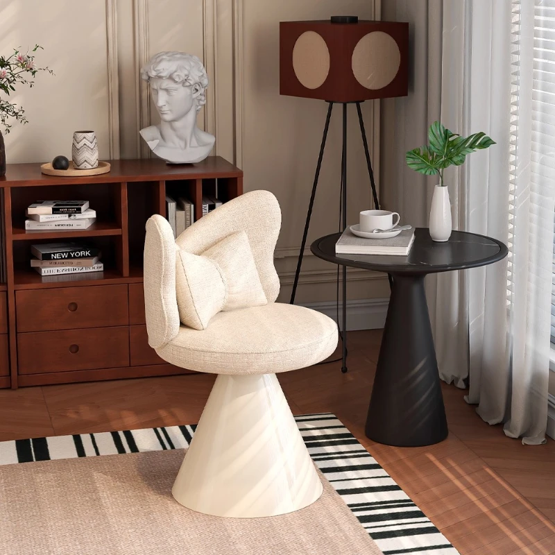 Modern Exquisite Dressing Chair Bow Makeup Stool Bedroom Home Comfort Living Room Furniture Backrest Sofa Rotating Bench