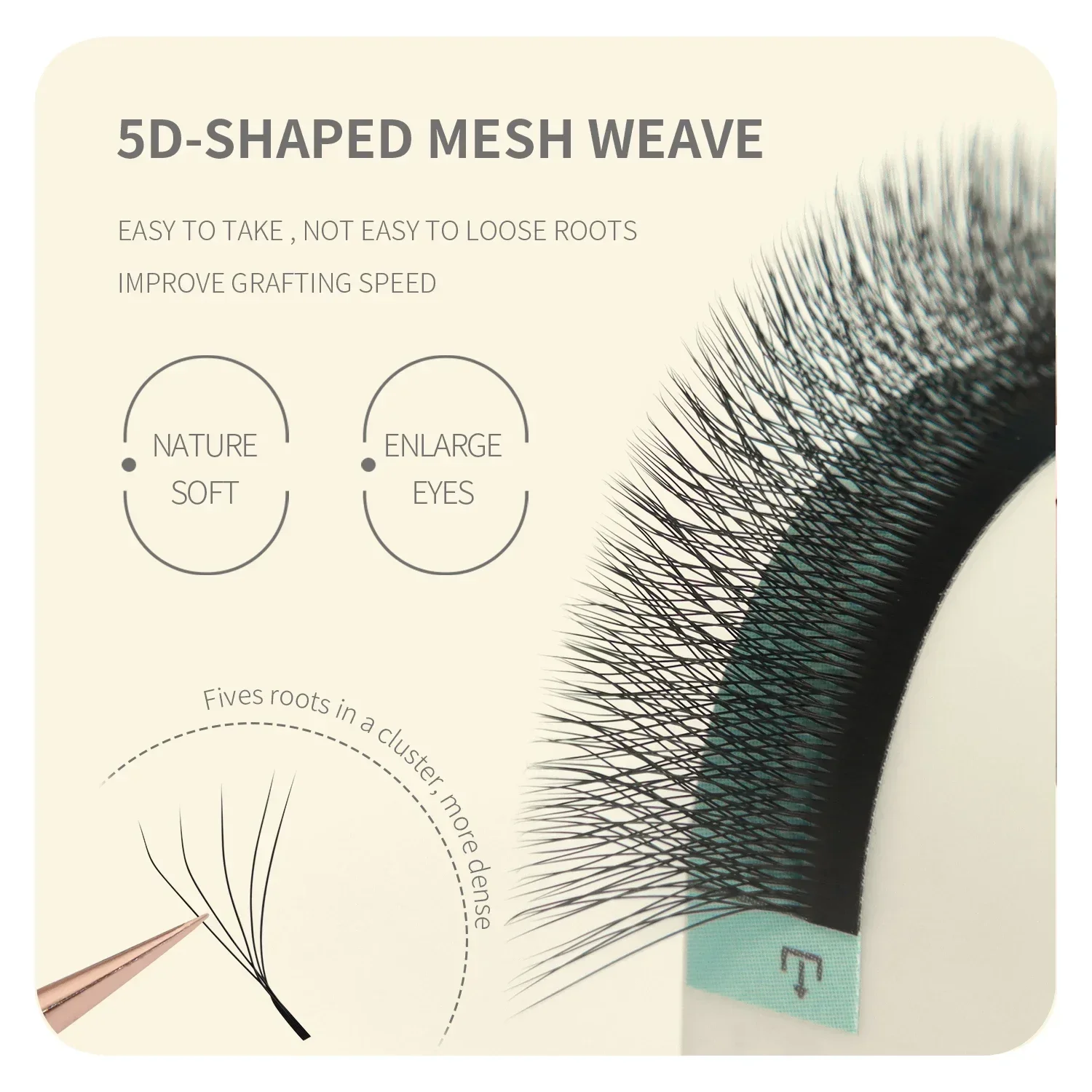 ANNAFRIS Brown W Shape Lash Extensions 2D 3D 4D 5D YY Lash Bloom Automatic Flowering Premade Fans Natural Soft Individual Lashes