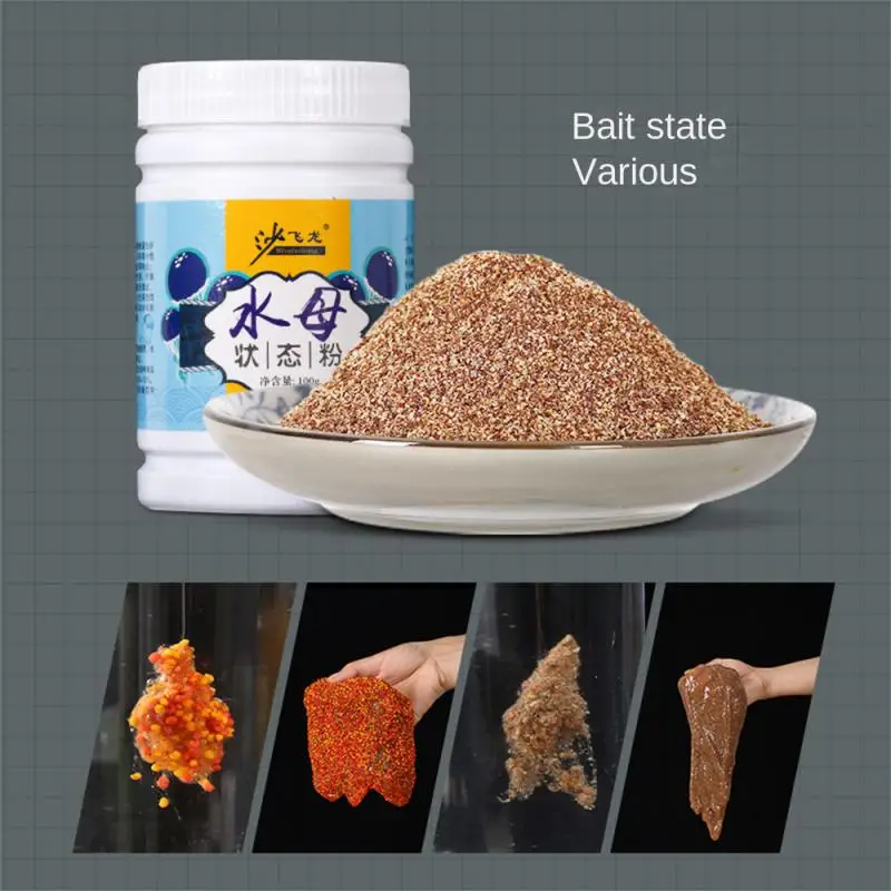 100g Jellyfish Powder State Powder Water Lure Kelp Silk Wild Fishing Bait Red Worm Companion Mesh Tackifier Bait Fishing Lures