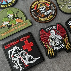 Parche militar bordado chevron con velcro para insignias tácticas