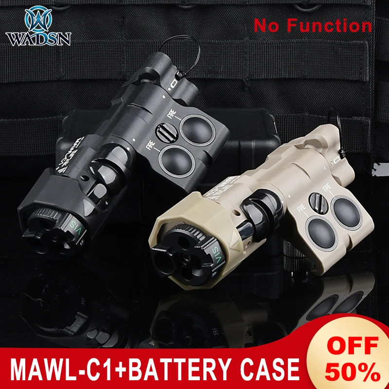 WADSN Tactical Nylon MAWL C1 Battery Case Hunting Waterproof Portable MAWL Laser Aiming Device Dummy Box for Outdoor CS Wargame