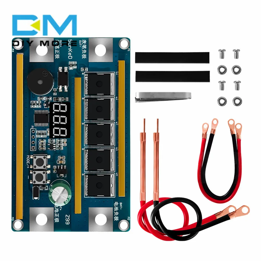 GX591 Z99 12V Portable Spot Welding Machine Control Board 100-300A 18650 Fully Automatic Lithium Battery Welding Control Board