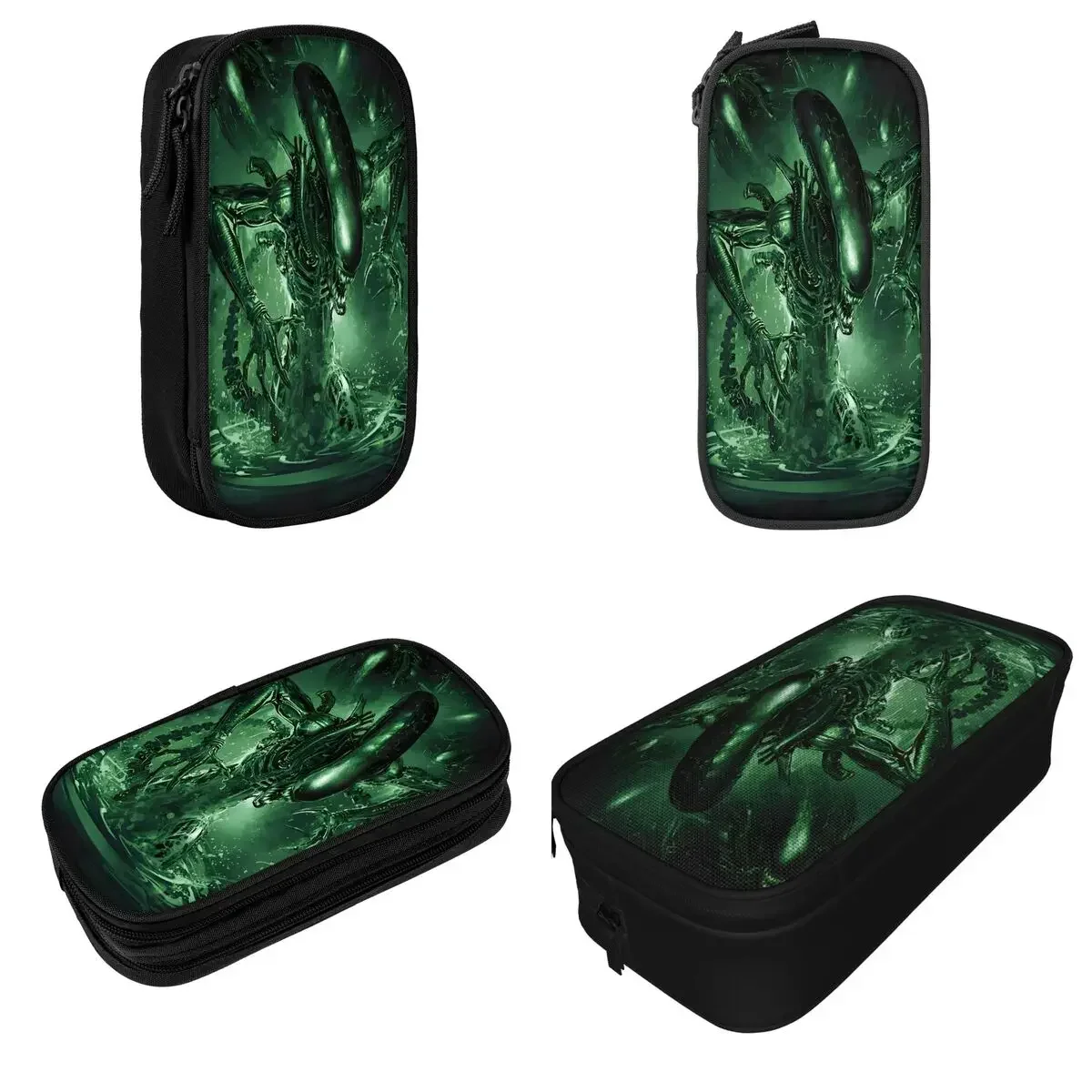

Fashion Xenomorph Movie Alien Pencil Case Pencilcases Pen Holder for Student Large Storage Bag School Supplies Gift Stationery