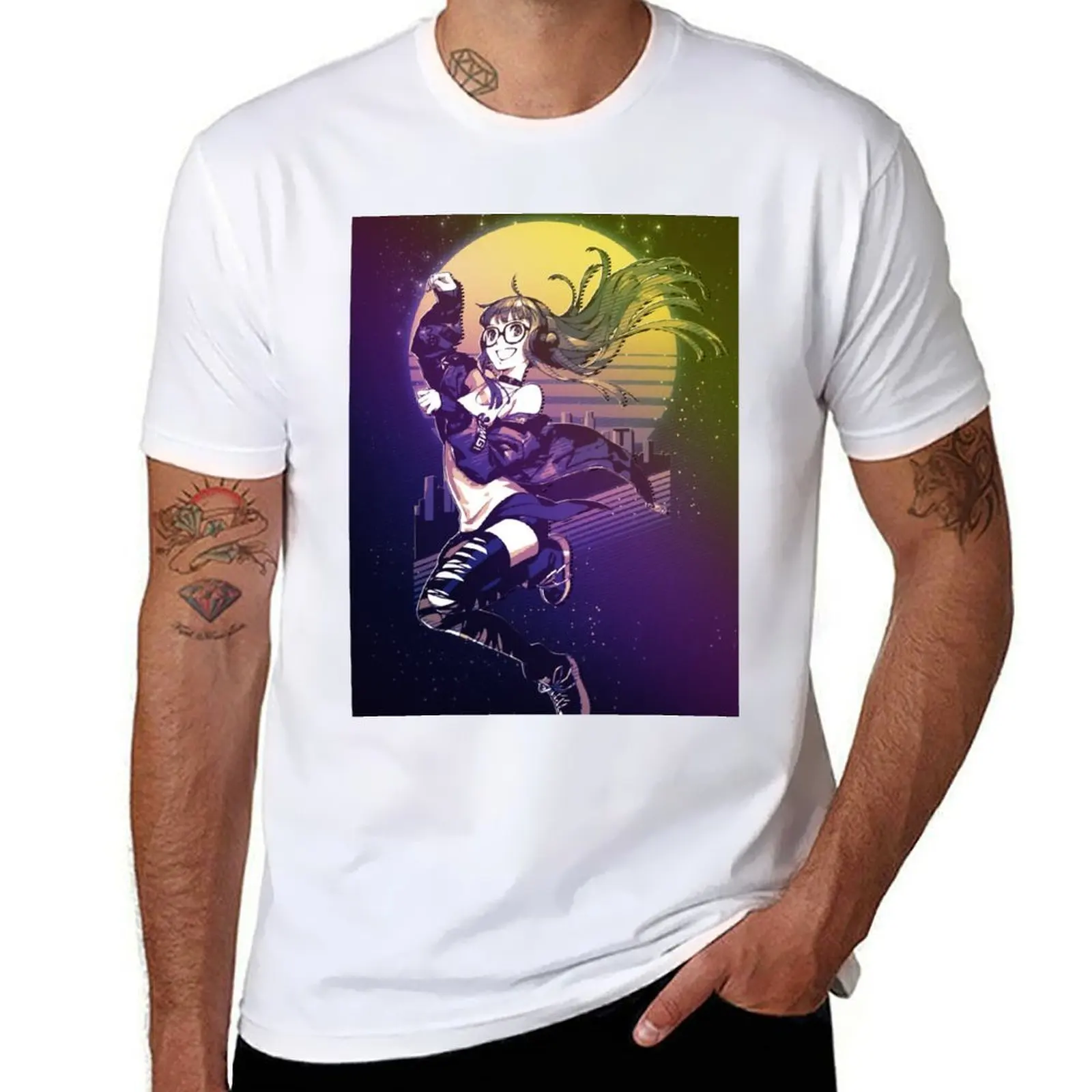 

Futaba Sakura Retro T-Shirt cotton t shirts high quality men t shirt cotton 100% T-Shirt