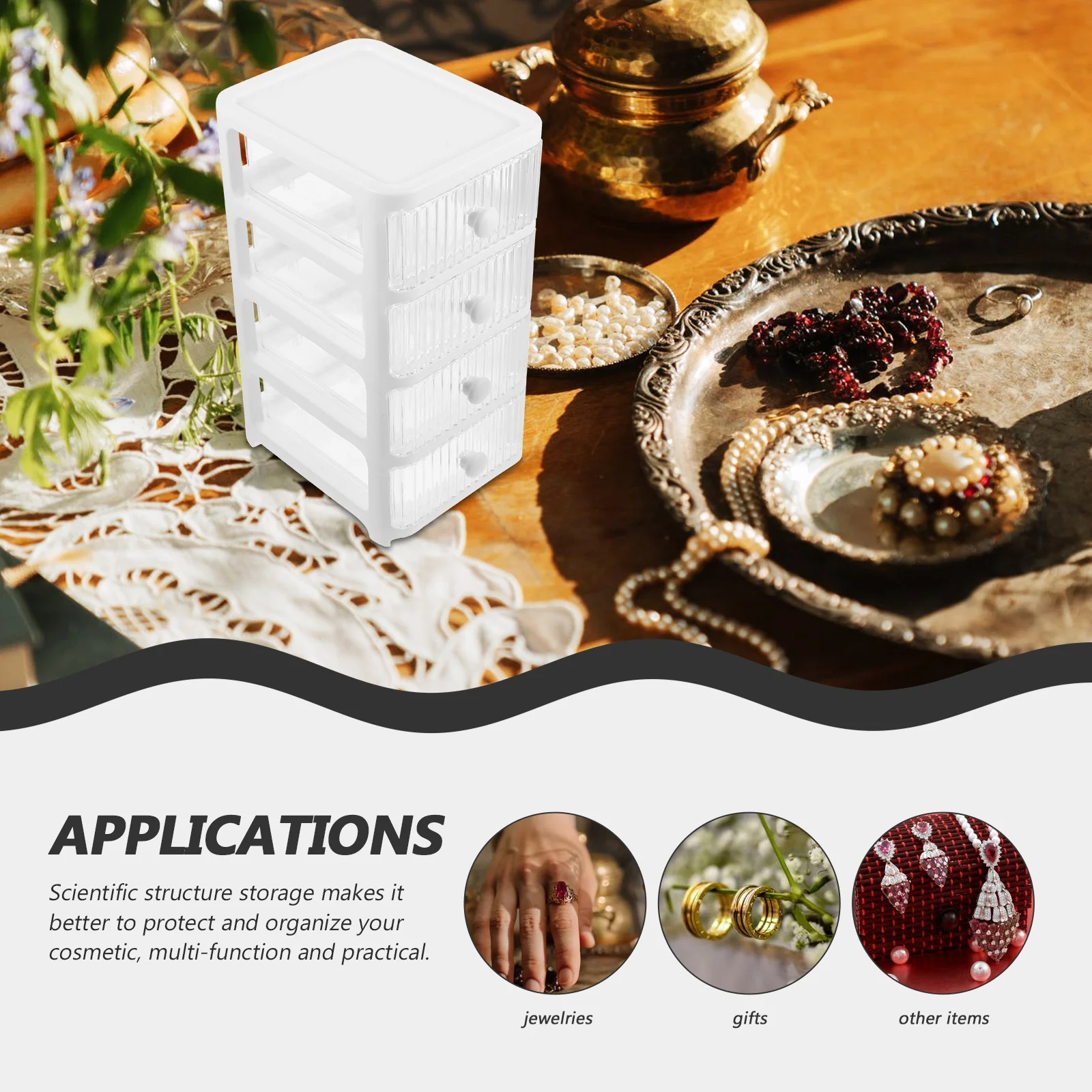 

Drawer Type Desktop Organizer Multi-Layer Sundries Storage Box Makeup Organizer Desktop Storage Plastic Drawers