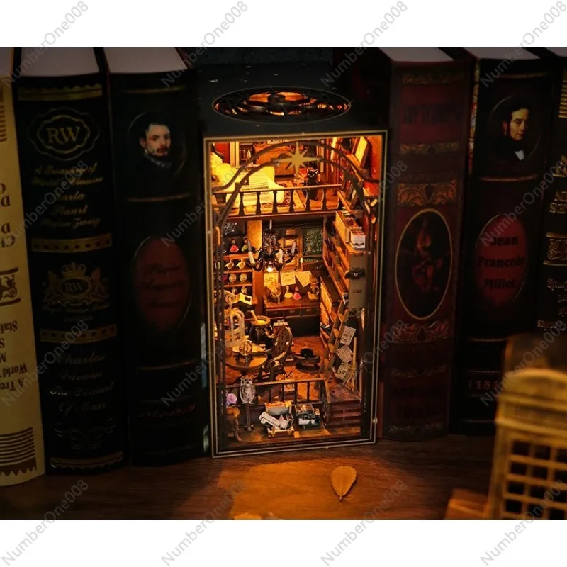 3D Mystical Library DIY Model, Detailed Miniature Bookstore Assembly Kit, Adult Relaxation Craft Gift Idea