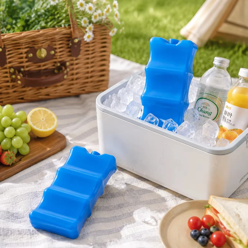 Blocs réfrigérants pour glacières, biberons de lait maternel, boîtes à lunch, pack de congélation isolé profilé, pack réfrigérant réutilisable longue