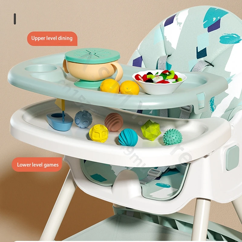 Silla de comedor plegable para niños, mecedora para niños, almacenamiento conveniente para ahorrar espacio