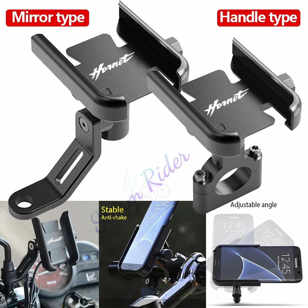 For Honda Hornet 600 900 CB600F 900F 2002-2013 Aluminum Bicycle Mobile Phone Holder Handlebar GPS Stand Bracket Motorcycle