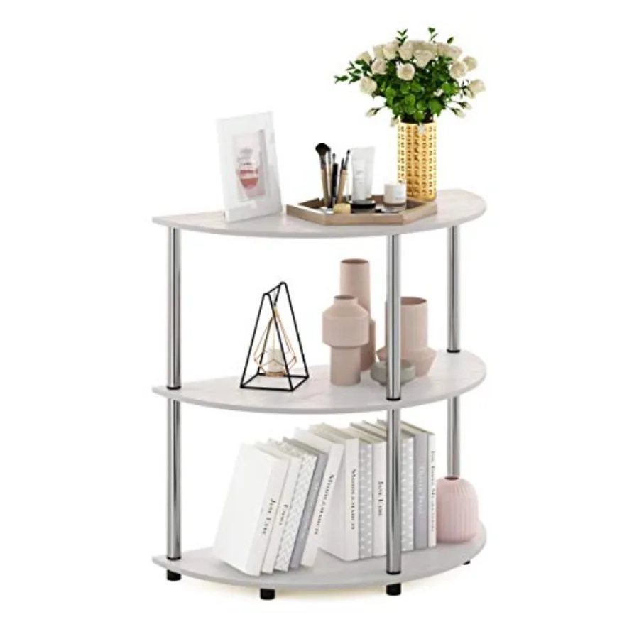 Frans Turn-N Half Round Console Table with Stainless Steel Tubes, , 15.6D x 31.1W x 30.8H in