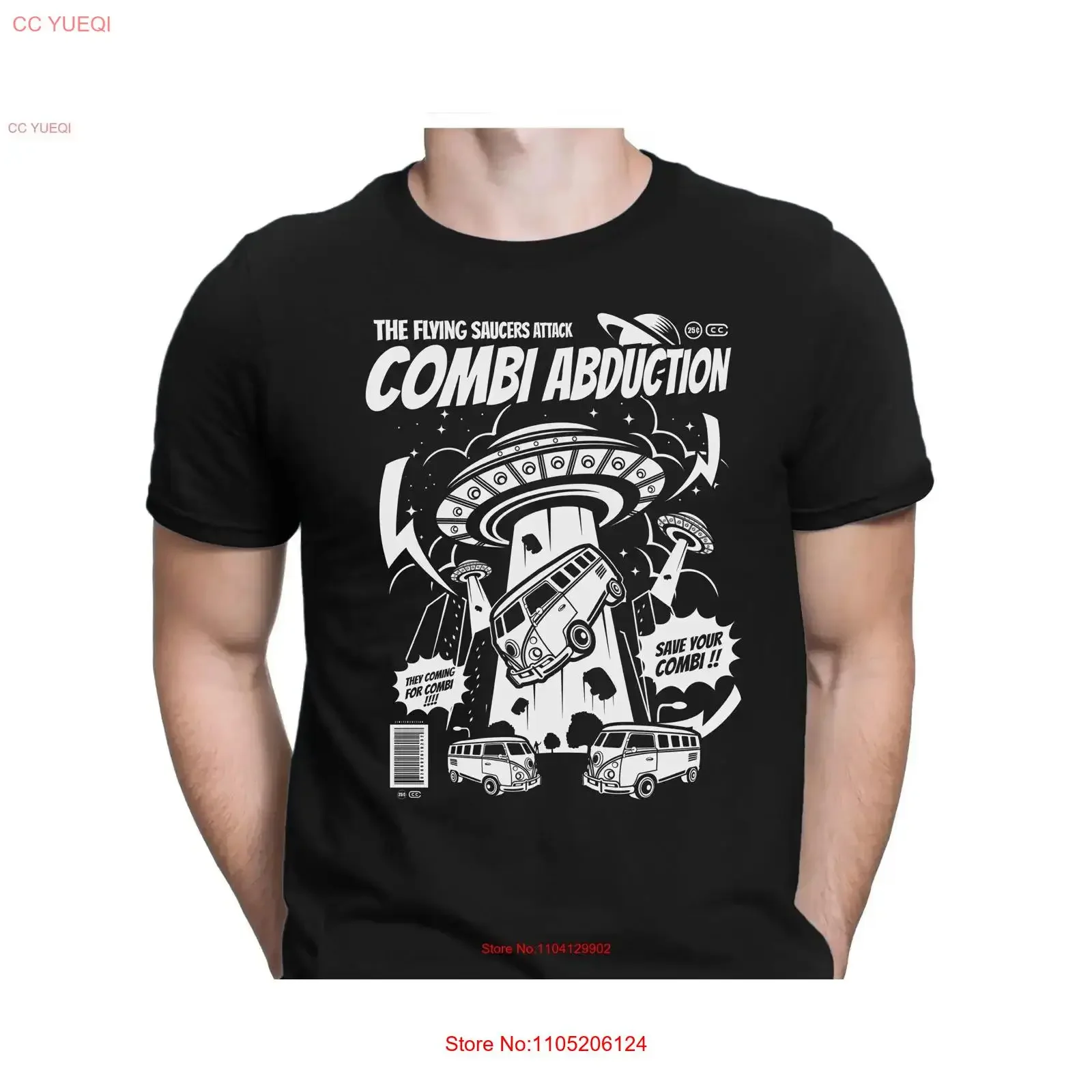 

Combi Abduction Men's Fun T Shirt Small to 4XL PAPAYANA vintage Washed Casual Slightly Stylish Breathable fashion Stretched
