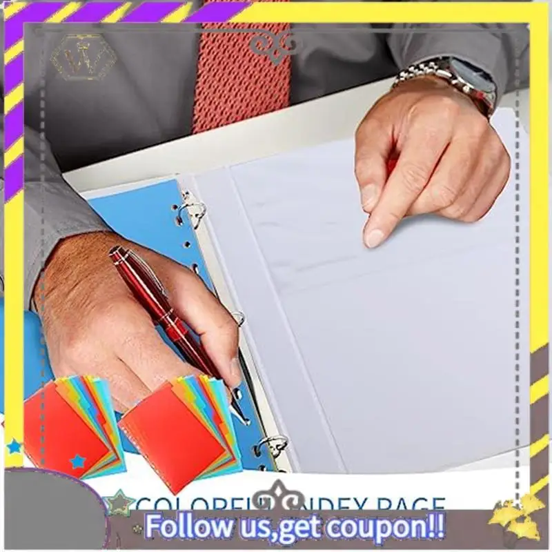 Nuove divisori per raccoglitori ad anelli a 3 anelli con linguette Divisori per notebook in formato lettera per file di soggetti scolastici