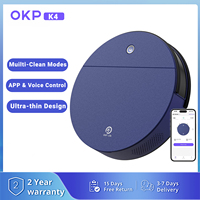 OKP K3 Robot Vacuum Cleaner 2000Pa Strong Suction 120 min autonomy,5 Cleaning mode home appliance for Hardfloor and Carpet