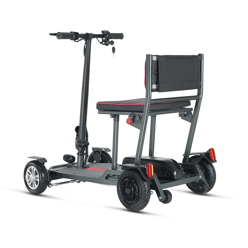 Newly Designed Premium Ultra - Light 4 - Wheel Portable Folding Electric Mobility Scooter for Seniors