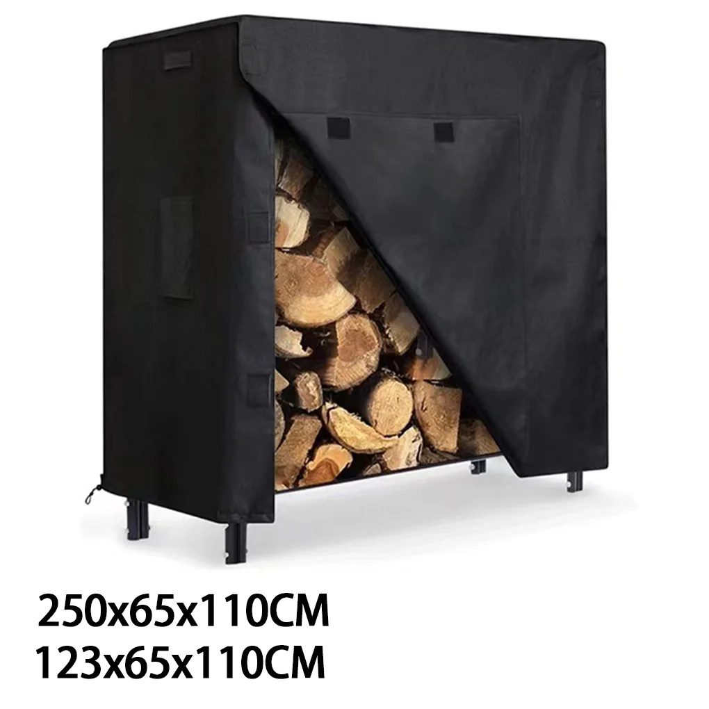 

Firewood Storage Cover Oxford Fabric Adjustable Waterproof Firewood Rack Cover Outdoor Supplies Weather Resistant Protection