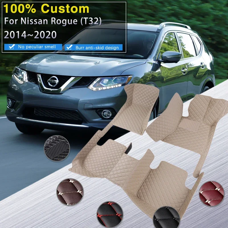 

Quality RHD Car Floor Mats For Nissan Rogue X-Trail X Trail T32 2014~2020 Carpets Leather Rugs Mat Pad Carpets Car Interior Acce