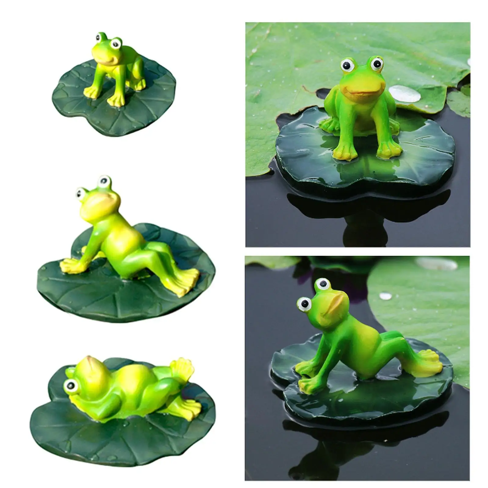

Pond Water Floating Frog Figurine Decorative Gift Collectible Resin Pond Decor Ornament for Garden Patio Aquarium Pond Outdoor