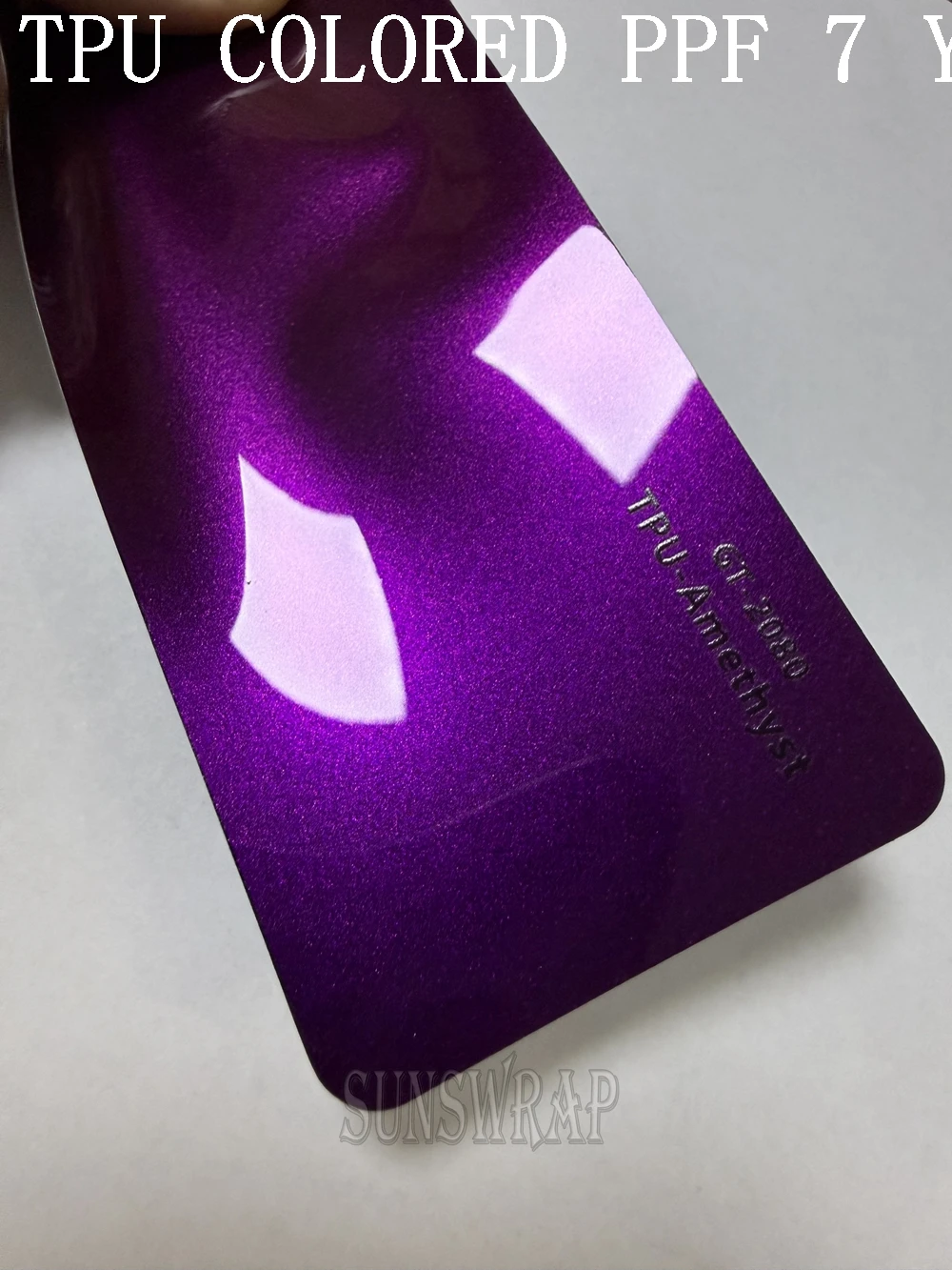 Premium TPU Colored PPF Glossy Amethyst Car Body Protection Film Wet Application  for Cars Boats Aircraft Yacht 5x52ft